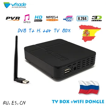 

Vmade DVB T2 set-top box digital terrestrial receiver TV box DVB-T receiver DVB-T2 HD TV receiver H.264 supports Wi-Fi