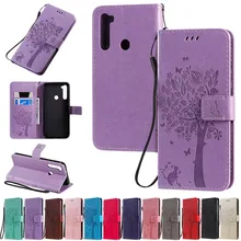 Para xiaomi redmi nota 8 t 8 7 6 5 pro 4x k20 3d impressão flip caso carteira de couro capa para redmi 7 8 8a 6pro go tree caso de gravação