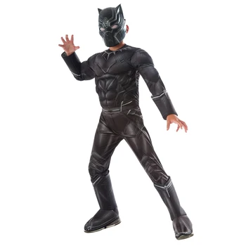 

Children Black Panther Cosplay Costume Civil War Captain Christmas Role Playing Super Hero Halloween Party Dress Up Dress Party