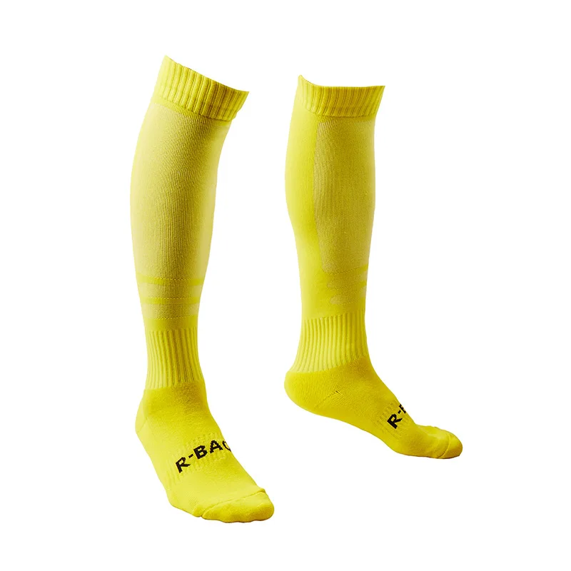 New Men's Football Stockings Cycling Socks Soccer Long Footwear Winter Leg Warmers For Women Thicken Cotton Sports Chaussette - Цвет: Yellow