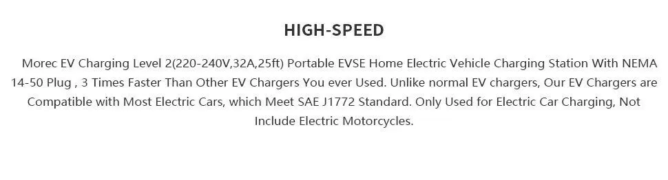 32 Amp EV зарядное устройство Уровень 2, NEMA14-50 220 V-240 V модернизированная портативная зарядная кабельная станция, электромобиль все автомобили