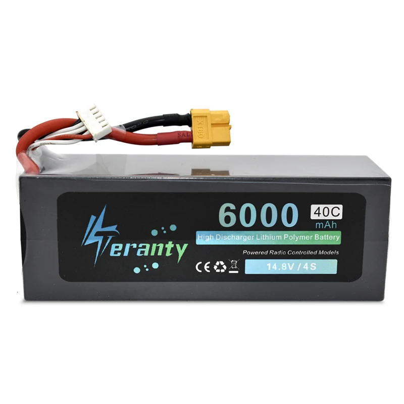 Обновленный аккумулятор 14,8 v 6000maH 40C Lipo для радиоуправляемого квадрокоптера, автомобилей, лодки, дрона, запасные части 4S аккумуляторов 6000mah 14,8 v