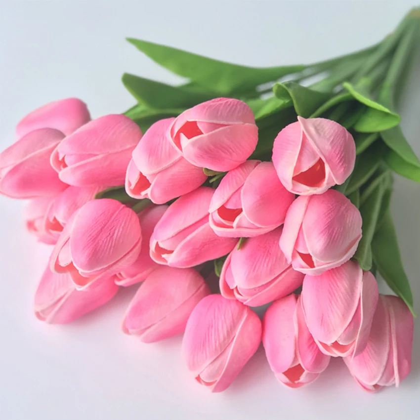 

30PCS/lot Tulip artificial flower mini tulip fake flower wedding decoration photography tulip artificial bouquet batch