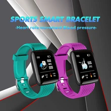 Водонепроницаемый умный браслет с цветным экраном, мониторинг сердечного ритма, кровяного давления, фитнес-трекер, информация, пуш-ап, спортивный браслет