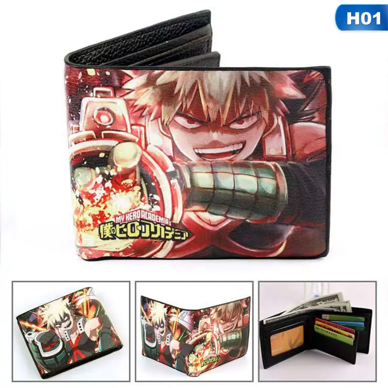 Cute Anime Wallet My Hero Academia Wallet Card Holder Coin Pocket Zipper& Hasp - Цвет: CB0393H01