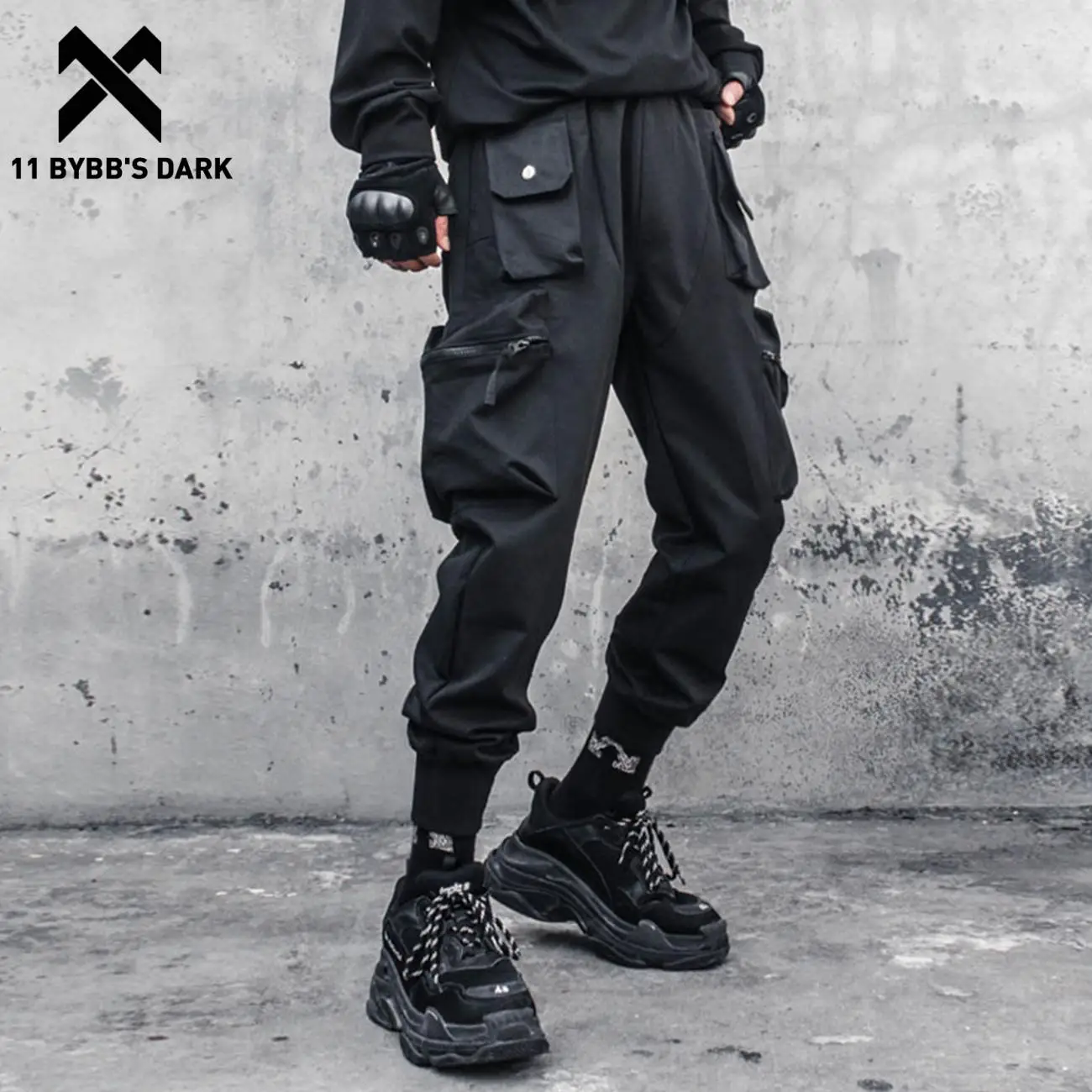 

11 BYBB'S DARK Cargo Pants Men Multi Pockets Joggers Pants Trousers Loose Pants Techwear Tactical Function Hip Hop Streetwear