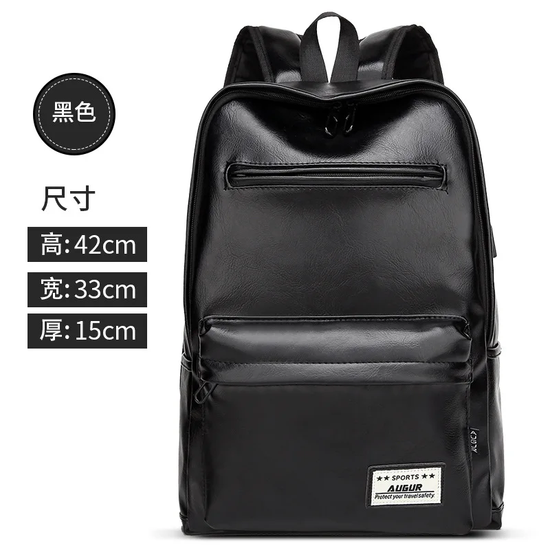Настоящие школьные сумки Mochila Escolar, новые мужские сумки через плечо, женские рюкзаки для студентов колледжа, зарядка через Usb, для путешествий на открытом воздухе - Цвет: Черный