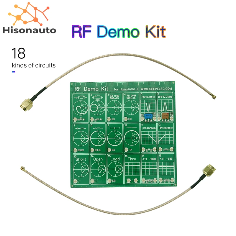 RF Test Board NanoVNA RF тестовая плата RF демонстрационный комплект NanoVNA RF тестовая плата векторный тестовый фильтр аттенюатор для NanoVNA-F H009 - Цвет: RF Test Board