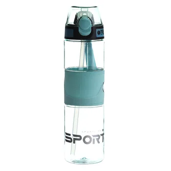 

2020 New Sport Drinking Water Bottle with Straw BPA Free 500/600/700 Ml 2000ml Plastic Water Drinking Bottle for Water