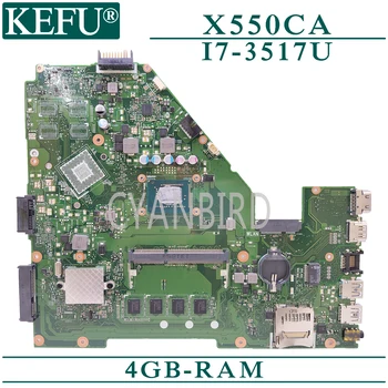 

KEFU X550CC original mainboard for ASUS X550CA X550CL with 4GB-RAM I7-3517U Laptop motherboard
