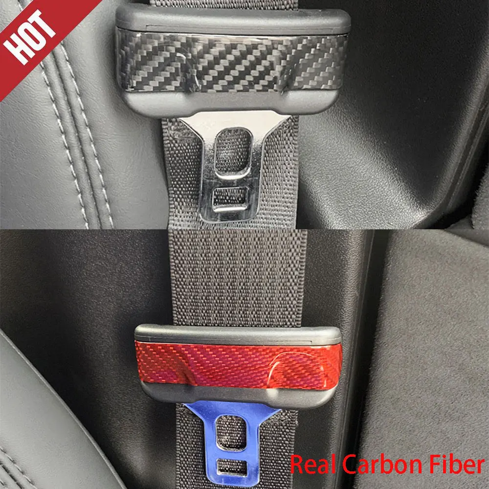 

for Tesla Model 3 2017-2022 real carbon fiber driving seat belt decorative patch decorative patch 1PC