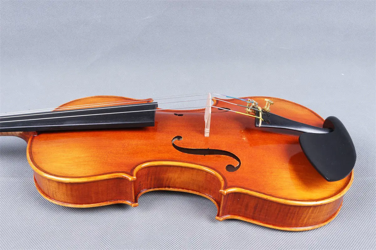 Мастер скрипки 4/4 тигровый клен ручной работы Stradivari Скрипка чехол Лук#424