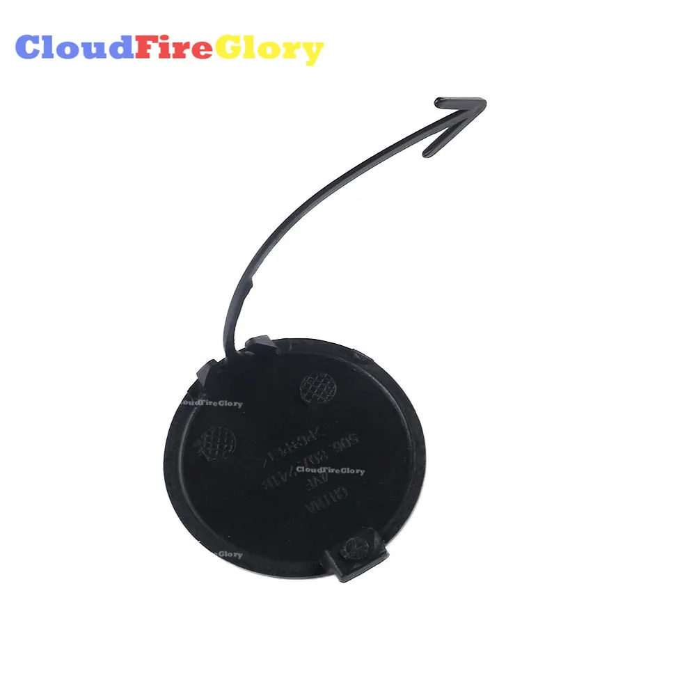 CloudFireGlory For Jetta MK6 2011 2012 2013 2014 Front Bumper Grille Tow Eye Cap Cover Unpainted Plastic 5C6807241 front bumper tow hook cover