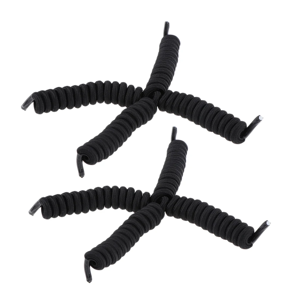 4x Adults Elastic No Tie Shoelaces Triathlon Curly Lazy  Shoe Laces