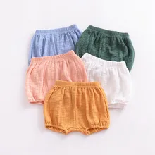 Летние шорты для мальчиков и девочек 0-4 лет, шорты для новорожденных девочек, штаны с оборками для малышей, штаны на подгузник, одежда для маленьких мальчиков и девочек