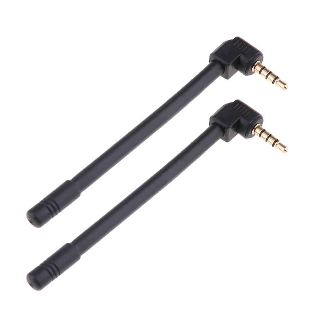 2Pcs 3.5mm Jack Antenna FM Radio Card Speaker Signal External High Gain