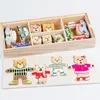 72pcs Wooden Puzzle Set Cartoon Changing Jigsaw Puzzle Wooden Toy Montessori Educational Change Clothes Toys For Children ► Photo 2/6