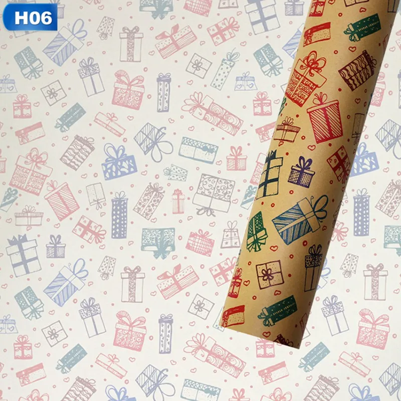 Lot De 6 Rouleaux De Papier Cadeau De Noël - 43 X 300 Cm, Motifs Festifs, Avec Rubans Et Autocollants