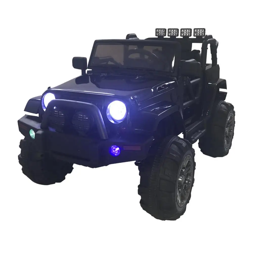 

12V Kids Ride On Car SUV MP3 RC Remote Control LED Lights Black RC Car Toy Christmas Holiday Gift For Children