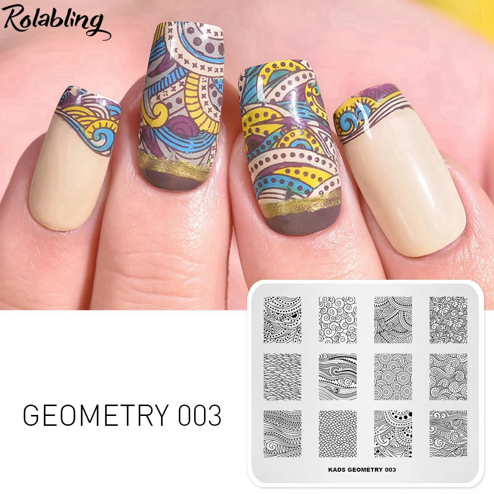 New Nail Art Stamping Plates Letters Design 3D Geometry Series Manicure new-nail-art-stamping-plates-letters-design-3d-geometry-series-manicure