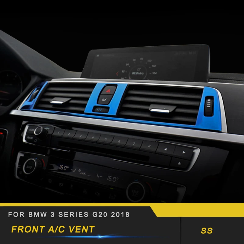 

For BMW 3 Series F30 2012-2018 Auto Car Front Central A/C Vent Air Outlet Frame Trim Sticker Cover Interior Accessories