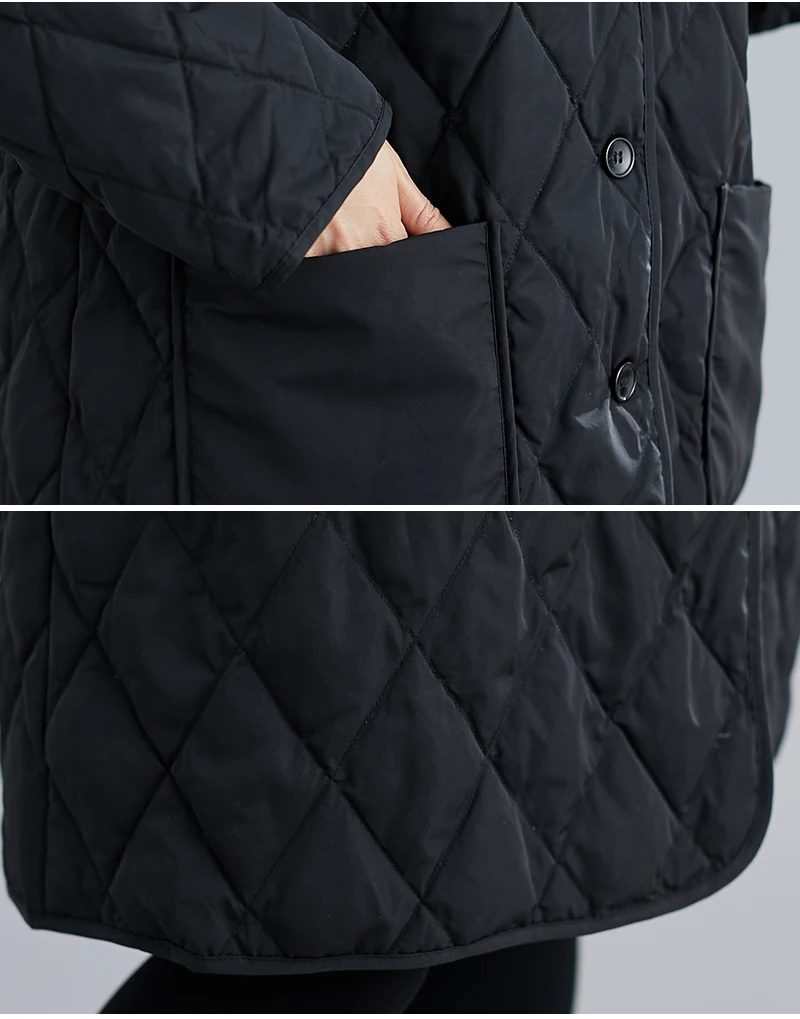 Размера плюс женская куртка осень зима хлопковая одежда Свободные корейские длинные пальто модный кардиган ветровка пальто m09
