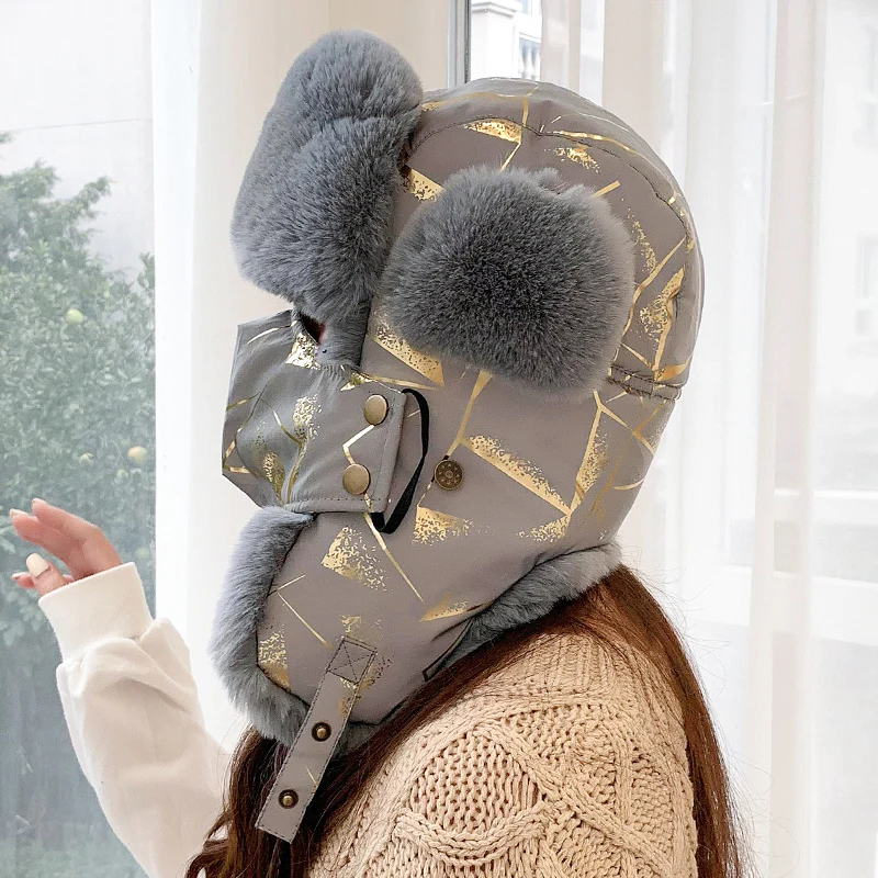 

Уличная шапка Lei Feng теплая велосипедная утолщенная пушистая зимняя шапка наушники ветрозащитная кемпинговая Охота