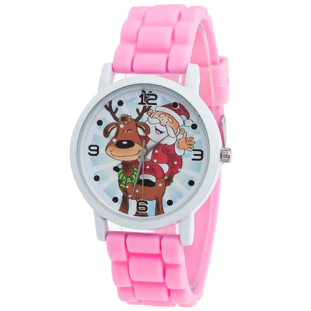 OTOKY2019 новые детские рождественские подарки для мальчиков и девочек, студенческие цветные наручные часы с силиконовым ремешком, Прямая поставка - Цвет: PK