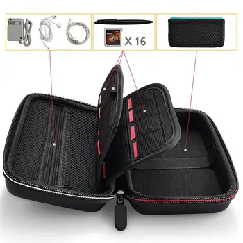 

EVA Hard Carrying Box 16 Slots Outdoor Shell Protective Case Universal Storage Bag for NEW Nintendo 2DS LL/XL/3DSXL NEW 3DSXL/LL