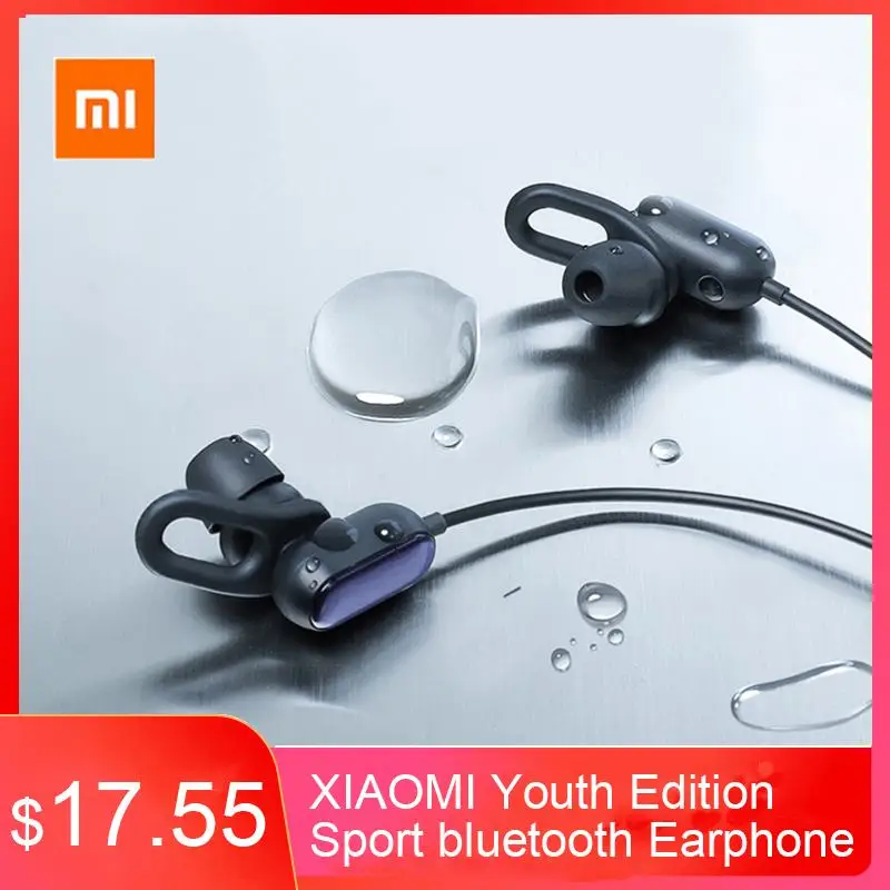 Original Xiaomi Sport bluetooth Earphone Wireless Headset With Mic Waterproof bluetooth 4.1In-ear Youth Edition