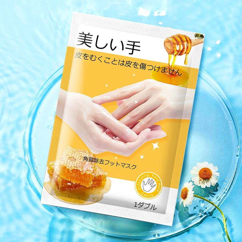 

EFERO Honey Exfoliating Spa Hand Gloves Anti Dry Nourishing Moisturizing Hand Mask Gloves Whitening Anti-Aging Hand Mask Cream