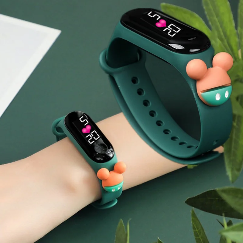New Fashion Silicone Children's Watches Kids LED Touch Screen Digital Sport Watch lovely for Boys Girls Electronic Sport Clock afbeelding