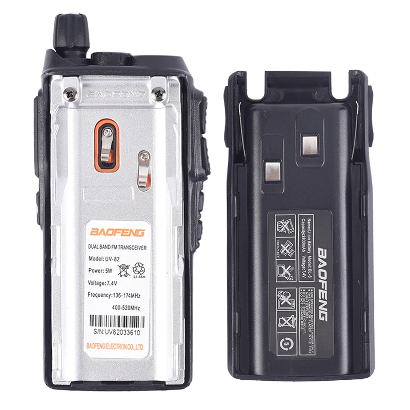 2 шт. BaoFeng UV-82+ гарнитура рация Двухдиапазонная VHF/UHF двухстороннее радио двойной PTT портативное радио Любительское радио BAOFENG UV82
