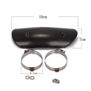 

Motorcycle Exhaust Carbon Fiber Protector Heat Shield Cover Muffler Guard Anti-scalding cover For HONDA KAWASAKI BMW Akrapovic