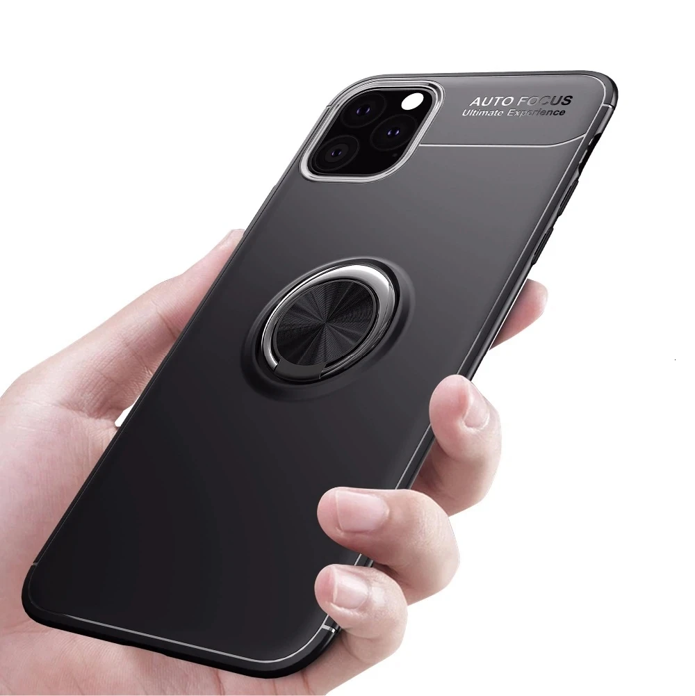 100 шт. чехол для телефона Apple iPhone 11 Pro Max XS XR X 8 7 6 6S Plus SE 5 5S металлическое кольцо-держатель для пальца сверхмощный мягкий чехол