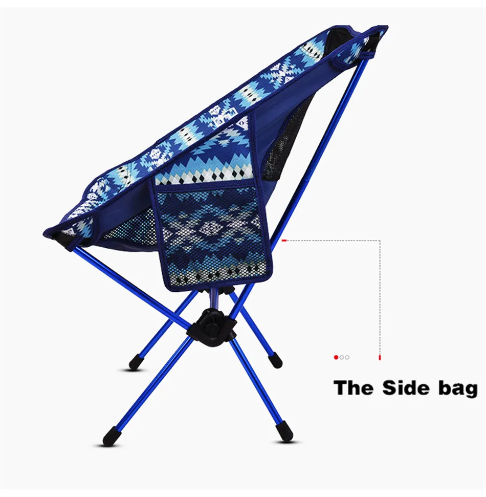Outdoor Camping Portable Folding Camouflage Moon Chair Ultra Light Aluminum Alloy Outing Camping Fishing Back Chair Beach Chair