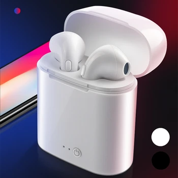

i7s TWS Bluetooth Earphone in-ear Wireless Headset Mini Music Earpiece Sport Earbuds with Wireless Earphone Charging Box