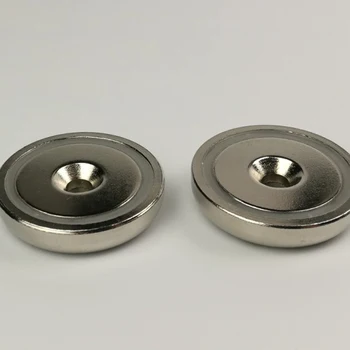 

4Pcs Powerful Neodymium N52 Magnet Magnet Suction Cup with hole M6 Led Lighting Camera Heavy Duty Magnetic Material Bases