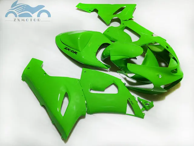 Kit de carenagem customizado de motocicleta, para kawasaki ninja 2005 e 2006, zx6r, conjunto de carenagem zx 6r 636, 05, 06, verde fosco + tampa do tanque 6