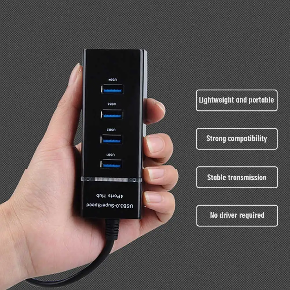 Один для четырех удлинителем USB мульти-usb-концентратор для Windows 7/Vista/XP USB 3,0 4 Порты и разъёмы хаб компьютера USB разветвитель