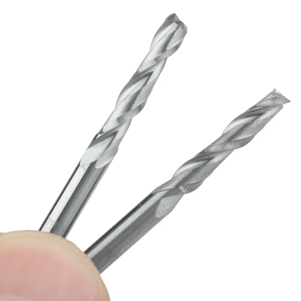 

10Pcs 3.175x15mm Two Flutes End Mill Bits,Cutting Tools,Carbide Tools, Woodworking Tools,CNC Router Bits