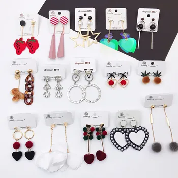 

30 Pairs/lot simple cute women jewelry earrings wholesale 201102-138