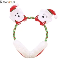 KANCOOLD рождественские мужские и женские зимние теплые плюшевые наушники с милыми ушками, повязка на голову с Санта Клаусом, теплые шерстяные вязаные наушники