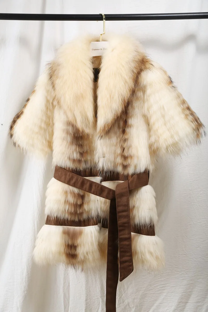 New Fashion Natural Real Fox Fur Vest Jacket Waistcoat Gilet Raccoon Fur Parka Women Winter Thick Warm Luxury Genuine Coats