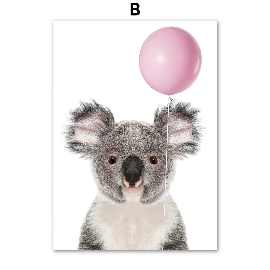 Balloon-Rabbit-Elephant-Giraffe-Lion-Tiger-Nursery-Wall-Art-Print-Canvas-Painting-Nordic-Poster-Wall-Pictures (5)