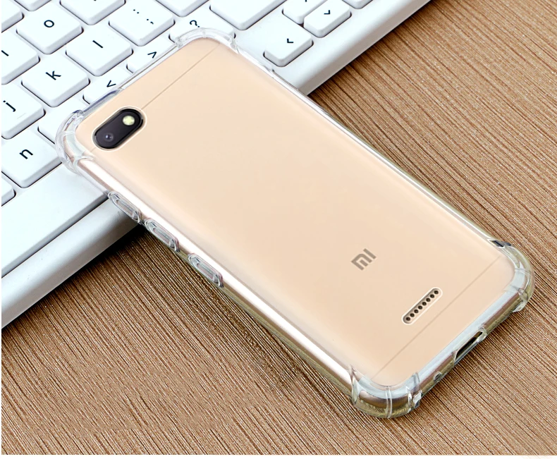 Чехол для Xiaomi Redmi 6A мягкий силиконовый чехол из ТПУ Для 1 5 мм толстый прозрачный 45