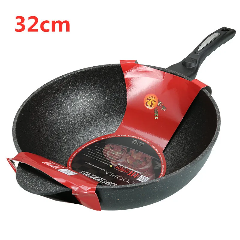 3 S Золотой медицинский камень Wok антипригарный горшок бытовой плоский горшок Газовая плита кухонная посуда mai shi Pot Южная Корея сковорода