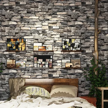 9.5m waterproof PVC wallpaper retro nostalgic 3D imitation brick pattern brick brick wallpaper home decor bedroom decor wall