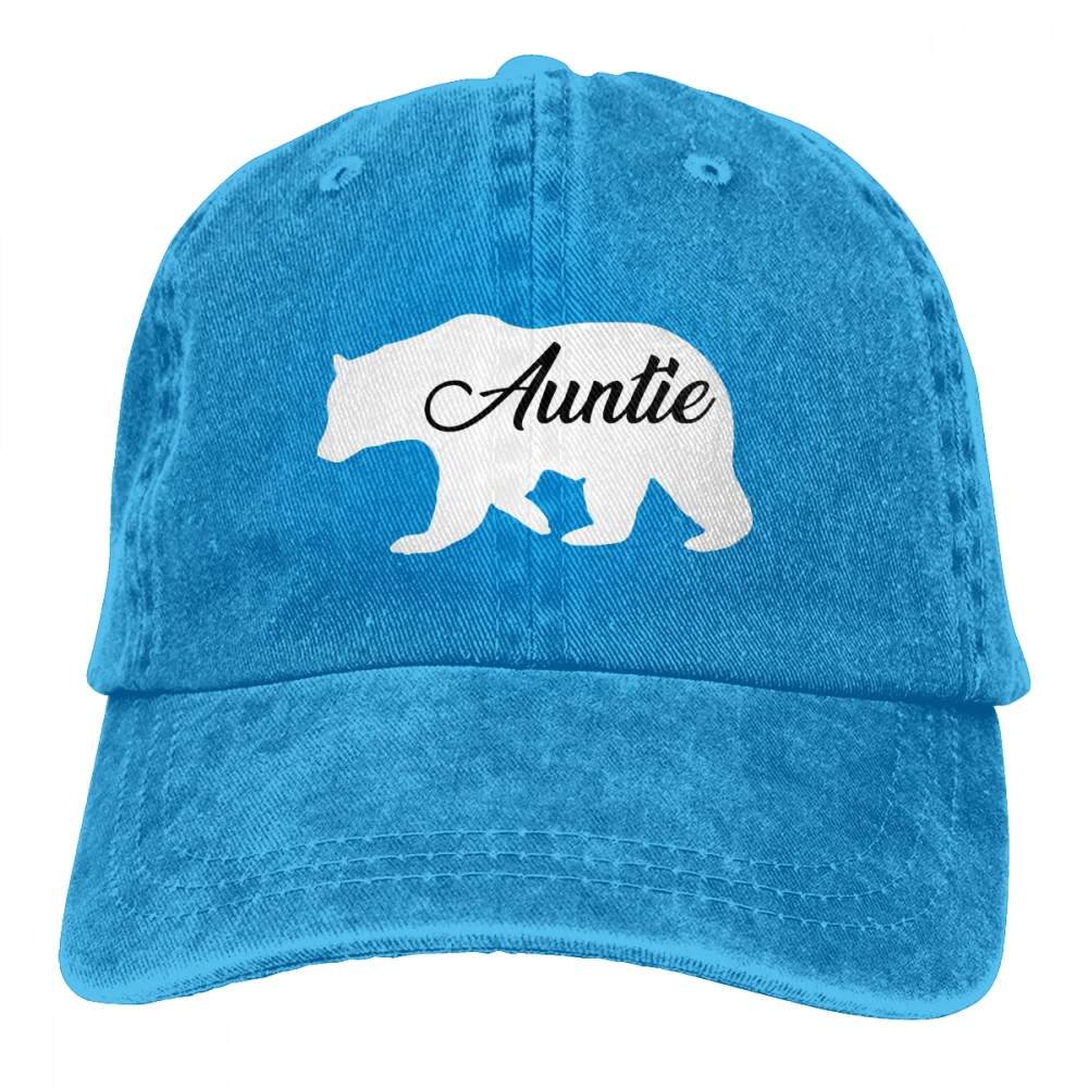 Auntie Bear Casquette черные унисекс Мужские Женские джинсовые бейсболка с ремешком кепки регулируемые Гольф папа шляпа
