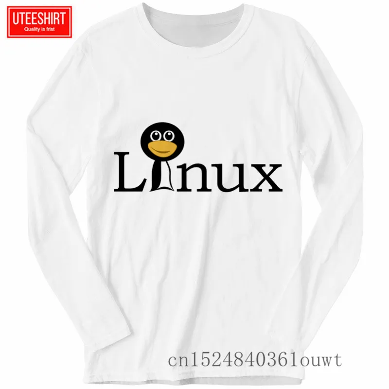 

Men The LINUX Penguin In A Computer Long Sleeve Print T-shirts Unisex Harajuku Funny T Shirts Long Sleeve T Shirt